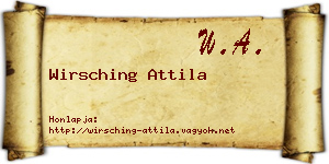 Wirsching Attila névjegykártya