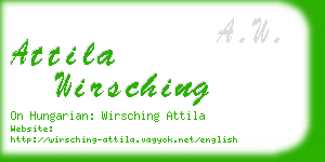 attila wirsching business card